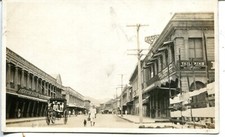 Filipinas Cebu - Carrinho de cavalo de rua principal com placas de loja de American Bazar PPC comprar usado  Enviando para Brazil