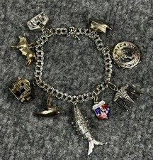 Pulseira de berloque vintage prata esterlina 9 peças 28,8 g cabine de peixe barco de vaca Jamaica comprar usado Pulseira de berloque vintage prata esterlina 9 peças 28,8 g cabine de peixe barco de vaca Jamaica comprar usado  Enviando para Brazil