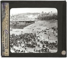 Mercado De Ganado Gihon, Foto Antigua Placa De Vidrio, Positivo 8,5x10 Cm comprar usado  Enviando para Brazil