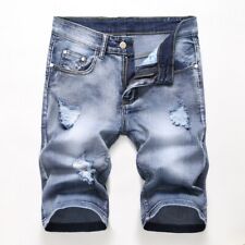 Calça jeans masculina casual desgastada curta NOVA marca jeans rasgada shorts jeans comprar usado  Enviando para Brazil