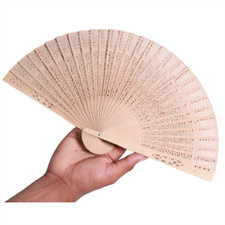 Ventilador de mão dobrável vintage espanhol sândalo festa de casamento adereços de dança alça comprar usado  Enviando para Brazil