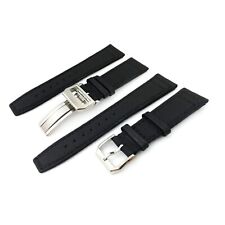 Pulseira de relógio de pulso 20mm 21mm 22mm lona preta/forro de couro compatível com relógio piloto IWC comprar usado  Enviando para Brazil
