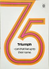 Triumph cars brochure for sale  BIGGLESWADE