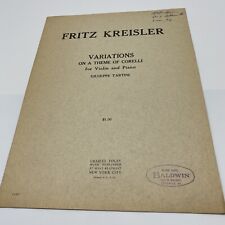 Variaciones sobre el tema Corelli violín piano Fritz Kreisler Giuseppe Tartini 1196 segunda mano  Embacar hacia Argentina