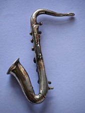 RARE VINTAGE SILVER MINIATURE SAXOPHONE: SPECIAL STUNNING - South ITALY - 1970 ! comprar usado  Enviando para Brazil