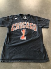 Camisa Adidas Masculina Preta Chicago Bulls Derrick Rose Shirtzee #1 Go To Tee Média comprar usado  Enviando para Brazil
