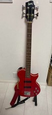 Baixo elétrico Burny LSB-80 Les Paul tipo vermelho usado com estojo macio comprar usado  Enviando para Brazil