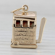 Berloque vintage de caça-níqueis ouro amarelo 14k Vegas lembrança gira movimentos de braço comprar usado  Enviando para Brazil