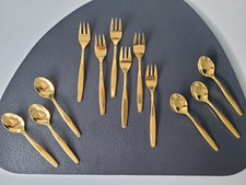 Besteck goldfarbe teelöffel gebraucht kaufen  Friedrichsdorf
