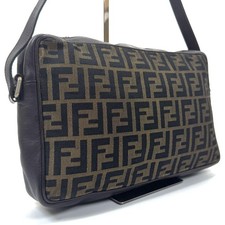 Usado, Bolsa de ombro usada FENDI Zucca couro lona autêntica Japão comprar usado  Enviando para Brazil