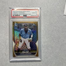 2023 Bowman Chrome 1ª Mega Caixa Mojo Refrator Dourado /50 Junior Caminero PSA 10, usado comprar usado  Enviando para Brazil