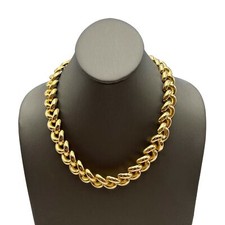 Colar da moda elos moldados tom dourado brilhante 0,65 polegadas de largura 18,5 polegadas comprar usado  Enviando para Brazil