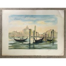 Jean-Pierre LAURENT, Signed, Limited Edition, Lithograph, Art Print, Venice for sale  New York