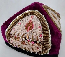 Boné vintage roxo veludo lindamente frisado caveira quadrado  comprar usado  Enviando para Brazil