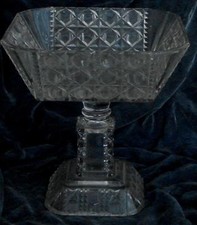 Ótimo Waffle Vintage e Compota de Pé de Vidro Pressionado com Botão, Roxo Virando, GD, usado comprar usado  Enviando para Brazil