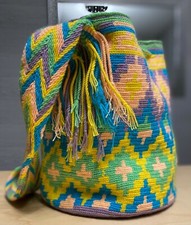 Mochila Wayuu (bolsa) Manaure multicolorida feita à mão comprar usado  Enviando para Brazil