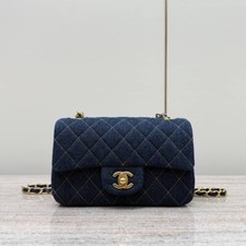 Bolsa CHANEL Denim Classic Flap - Ferragem dourada comprar usado  Enviando para Brazil
