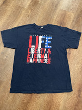 Camisa masculina Jesus USA Alstyle Life Liberty Eternal Happiness tamanho G preta comprar usado  Enviando para Brazil