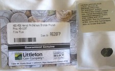 Moedas de bronze 4BC-AD6 Herodes Archelaus Prutah Bíblia garantida autêntica Littleton comprar usado  Enviando para Brazil