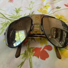 Óculos de sol aviador vintage década de 1990 marca exército suíço 4000 com acabamento em couro, usado comprar usado  Enviando para Brazil