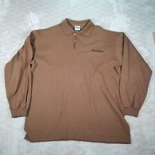 Camisa polo uniforme manga longa Budweiser vintage feita nos EUA tamanho grande bordada marrom, usado comprar usado  Enviando para Brazil