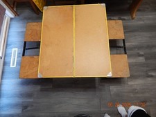 Conjunto de mesa e cadeira de piquenique dobrável mala "celular" vintage Milwaukee Stamping Co  comprar usado  Enviando para Brazil