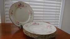gold rim dinner plates for sale  Northampton