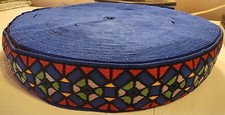 Rolo vintage 2" vitral acabamento/fita/alça material azul NOS guitarra comprar usado  Enviando para Brazil