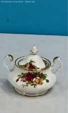 Azúcar Royal Albert Old Country Roses porcelana de hueso con tapa segunda mano  Embacar hacia Argentina