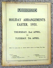 London underground easter for sale  BURY ST. EDMUNDS