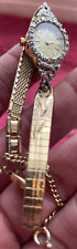 Vintage Geneve Ouro Diamante Relógio Feminino Pulseira Nova Bateria Funciona Muito Bem comprar usado  Enviando para Brazil