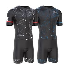 Terno triatlo masculino ciclismo corrida compressão natação tri skinsuit acolchoado em gel comprar usado  Enviando para Brazil