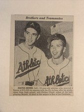 Painel de beisebol 4X6 Clete & Ken Boyer Kansas City Athletics A' 1955 Sporting News comprar usado  Enviando para Brazil