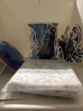 Usado, Decoração de mesa e banner de aniversário Frozen para festa de aniversário, 12 toalhas de mesa de plástico comprar usado  Enviando para Brazil