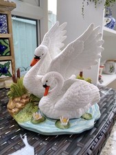 Large porcelain swans for sale  NOTTINGHAM