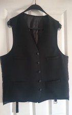 Mens black waistcoat for sale  BRIGHTON