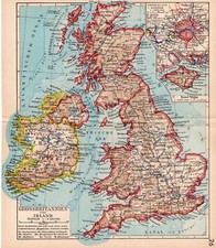 Großbritannien landkarte 1939 gebraucht kaufen  Leipzig