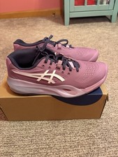 Usado, Tênis feminino ASICS resolução gel tamanho 9 cubo largo/branco roxo/azul comprar usado  Enviando para Brazil