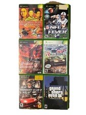 Lote de 6 jogos Xbox (GTA, NFL, Midnightclub, Rally, CrouchingTiger) na caixa, exceto CTHD comprar usado Lote de 6 jogos Xbox (GTA, NFL, Midnightclub, Rally, CrouchingTiger) na caixa, exceto CTHD comprar usado  Enviando para Brazil