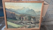 Tableau ancien huile d'occasion  Bardos