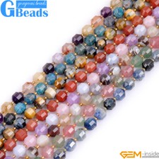 Contas de cristal facetadas de silicone pedra natural fabricação de joias 15”8mm frete grátis comprar usado  Enviando para Brazil