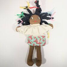 Brinquedo de pelúcia vintage afro-americano saco de feijão boneca de pano tranças vestido melancia comprar usado  Enviando para Brazil