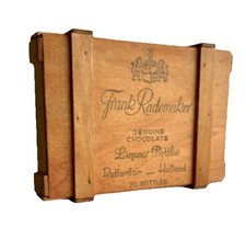 Usado, 1950s RADEMAKER Garrafas de Licor de Chocolate Caixa de Madeira Vazia Roterdã, HOLANDA comprar usado  Enviando para Brazil