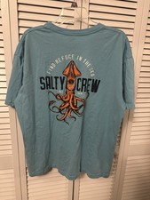 Camiseta Salty Crew masculina manga curta azul claro, tamanho XL lula comprar usado  Enviando para Brazil