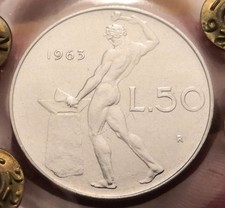 Moneta lire 1963 usato  Olbia