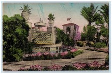 Cartão postal 1940 Approach piscina jardim flores Boca Raton Boca Raton Forida comprar usado  Enviando para Brazil