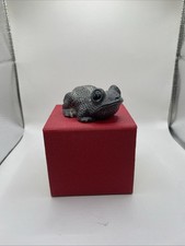 Sapo assinado Vintage Wolf Originals, feito à mão Canadá, grandes olhos negros, 3” L comprar usado  Enviando para Brazil