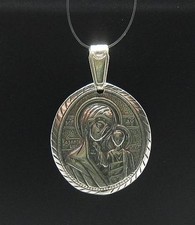 Pingente de prata esterlina feito à mão Hallmarked 925 Mãe de Deus PE000232 Imperatriz comprar usado  Enviando para Brazil