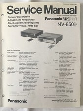 PANASONIC VHS VIDEORECORDER NV 850 SERVICE MANUAL KOMPLETT SCHALTBILDER ETC., usado comprar usado  Enviando para Brazil