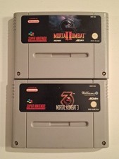 BUNDLE SUPER NINTENDO SNES CARTUCHO CARTRIDGE CARTUCCIA MORTAL KOMBAT 2 - 3 comprar usado  Enviando para Brazil